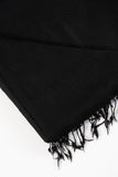 Pashmara Plain Black Wool Shawl