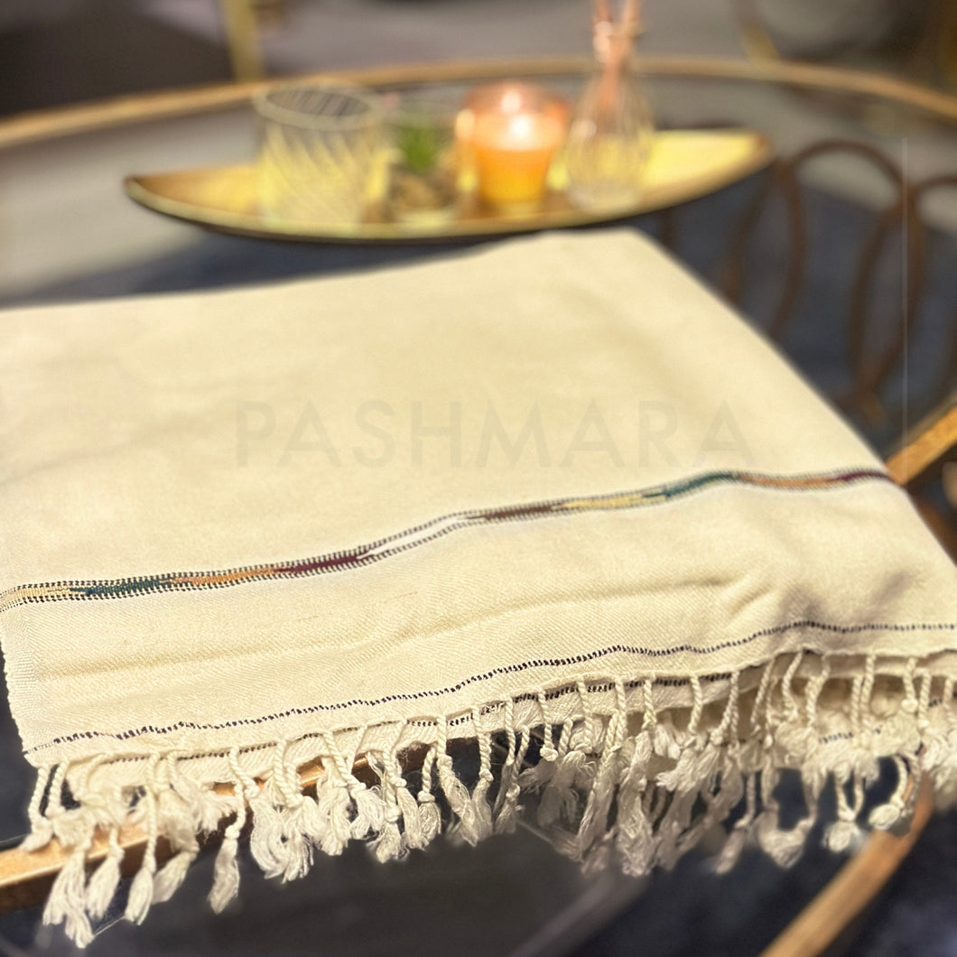 Pashmara Special Swati Wool Shawl(off-white)