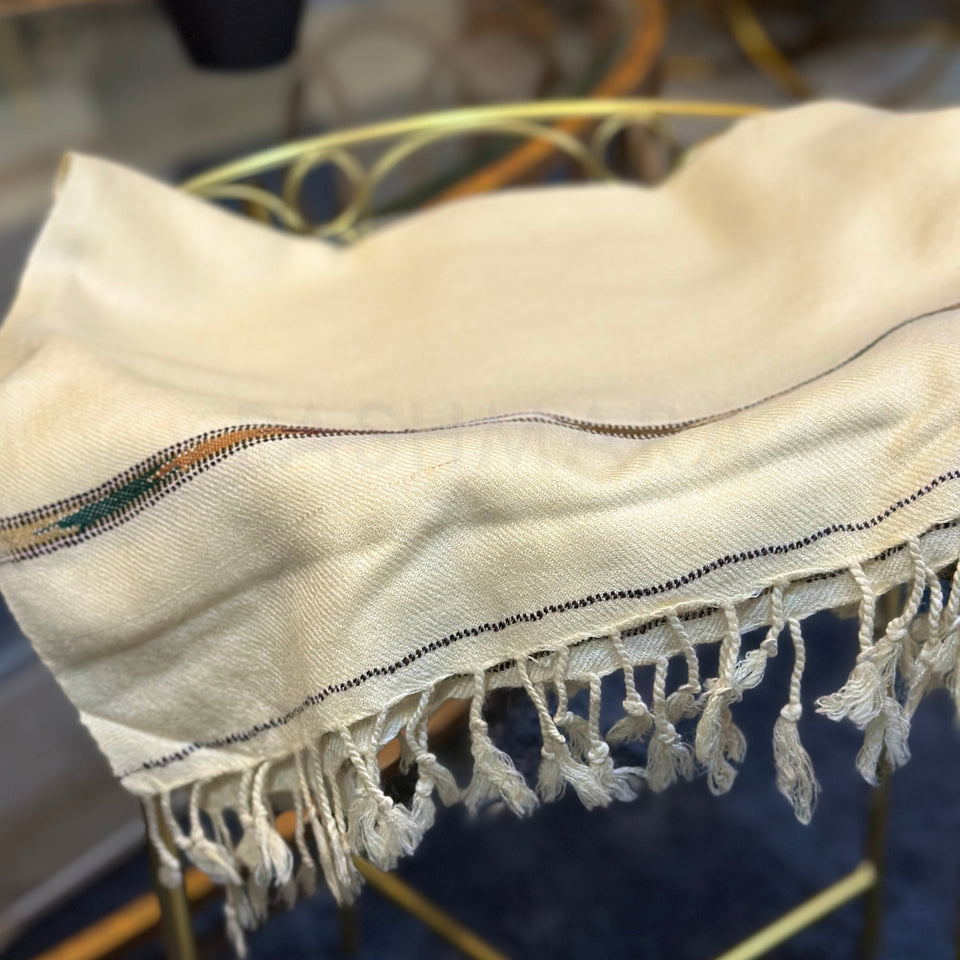 Pashmara Special Swati Wool Shawl(off-white)